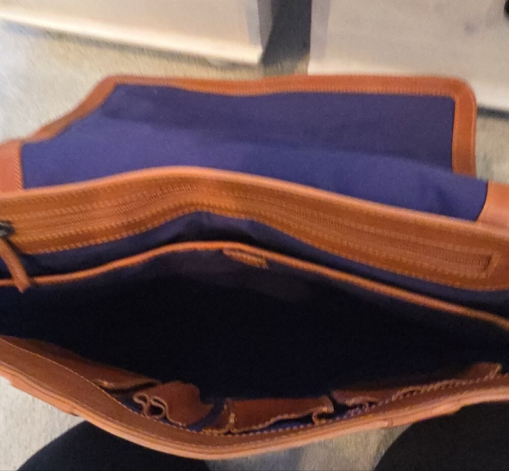 Dooney & Bourke Chestnut Brown Leather Work Tote - Picture 9 of 13